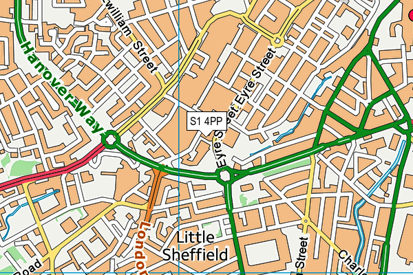 S1 4PP map - OS VectorMap District (Ordnance Survey) S1 4PP map - OS VectorMap District (Ordnance Survey)