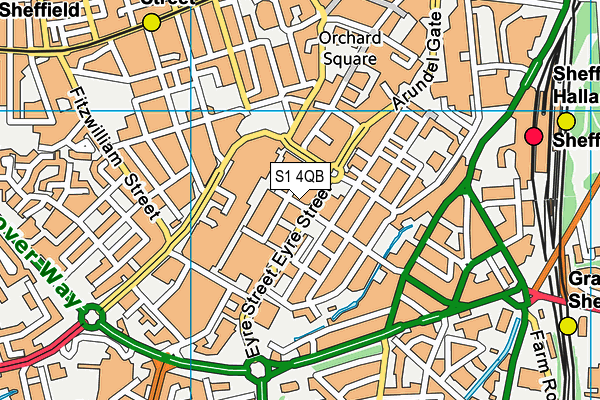 S1 4QB map - OS VectorMap District (Ordnance Survey) S1 4QB map - OS VectorMap District (Ordnance Survey)