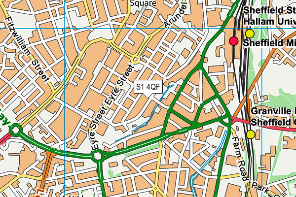 S1 4QF map - OS VectorMap District (Ordnance Survey) S1 4QF map - OS VectorMap District (Ordnance Survey)