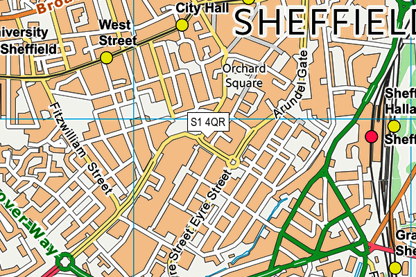 S1 4QR map - OS VectorMap District (Ordnance Survey) S1 4QR map - OS VectorMap District (Ordnance Survey)