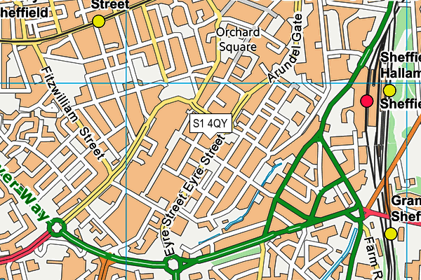 S1 4QY map - OS VectorMap District (Ordnance Survey) S1 4QY map - OS VectorMap District (Ordnance Survey)