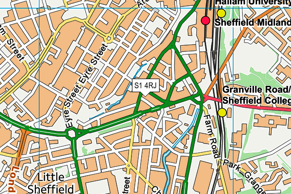 S1 4RJ map - OS VectorMap District (Ordnance Survey) S1 4RJ map - OS VectorMap District (Ordnance Survey)