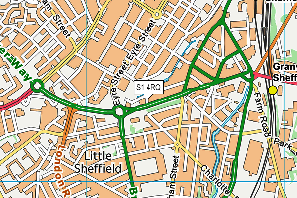 S1 4RQ map - OS VectorMap District (Ordnance Survey) S1 4RQ map - OS VectorMap District (Ordnance Survey)