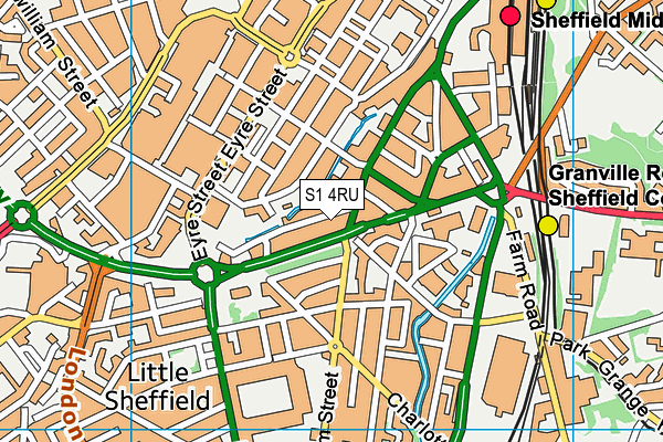 S1 4RU map - OS VectorMap District (Ordnance Survey) S1 4RU map - OS VectorMap District (Ordnance Survey)