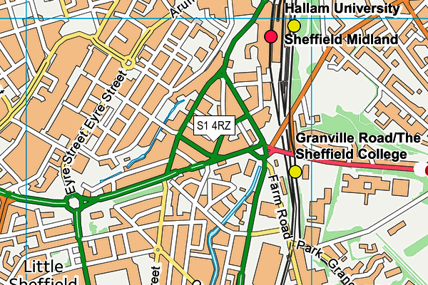 S1 4RZ map - OS VectorMap District (Ordnance Survey) S1 4RZ map - OS VectorMap District (Ordnance Survey)