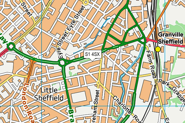 S1 4SX map - OS VectorMap District (Ordnance Survey) S1 4SX map - OS VectorMap District (Ordnance Survey)