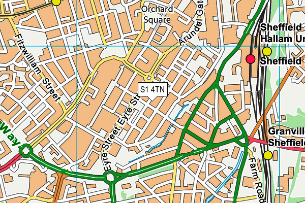 S1 4TN map - OS VectorMap District (Ordnance Survey) S1 4TN map - OS VectorMap District (Ordnance Survey)