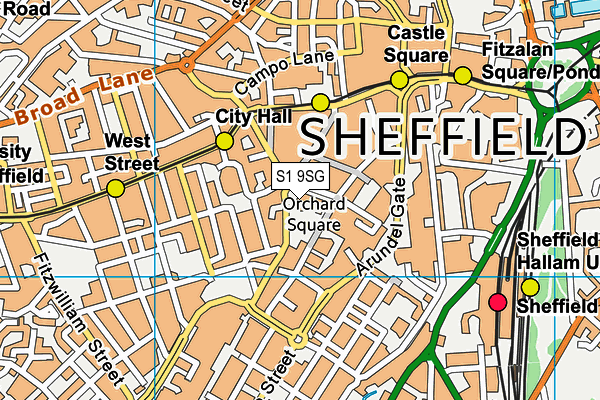 S1 9SG map - OS VectorMap District (Ordnance Survey) S1 9SG map - OS VectorMap District (Ordnance Survey)