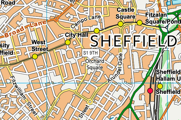 S1 9TH map - OS VectorMap District (Ordnance Survey) S1 9TH map - OS VectorMap District (Ordnance Survey)
