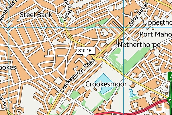 S10 1EL map - OS VectorMap District (Ordnance Survey)