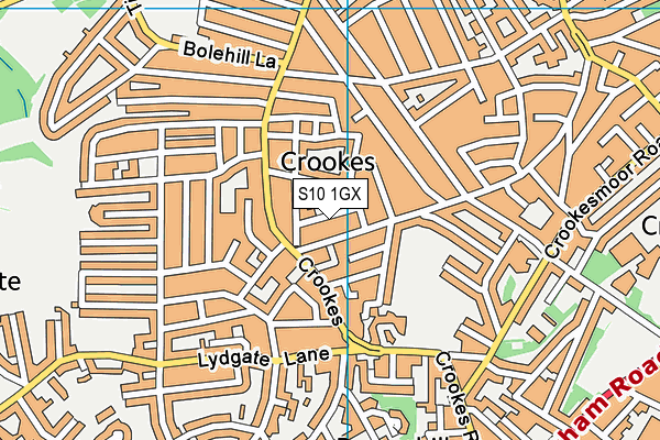 S10 1GX map - OS VectorMap District (Ordnance Survey) S10 1GX map - OS VectorMap District (Ordnance Survey)