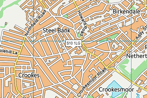 S10 1LG map - OS VectorMap District (Ordnance Survey) S10 1LG map - OS VectorMap District (Ordnance Survey)
