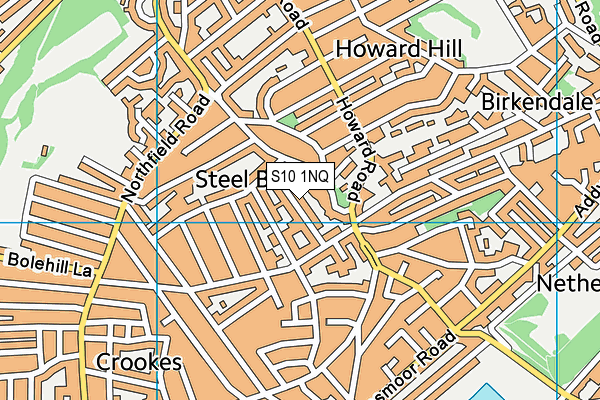 S10 1NQ map - OS VectorMap District (Ordnance Survey)