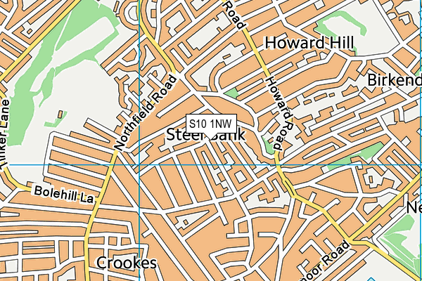 S10 1NW map - OS VectorMap District (Ordnance Survey) S10 1NW map - OS VectorMap District (Ordnance Survey)