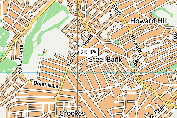 S10 1PA map - OS VectorMap District (Ordnance Survey)