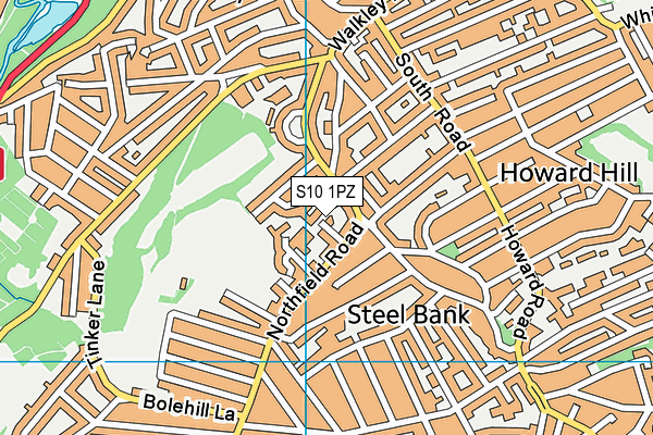 S10 1PZ map - OS VectorMap District (Ordnance Survey) S10 1PZ map - OS VectorMap District (Ordnance Survey)