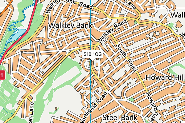 S10 1QG map - OS VectorMap District (Ordnance Survey) S10 1QG map - OS VectorMap District (Ordnance Survey)