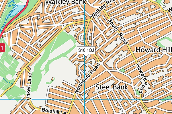 S10 1QJ map - OS VectorMap District (Ordnance Survey) S10 1QJ map - OS VectorMap District (Ordnance Survey)