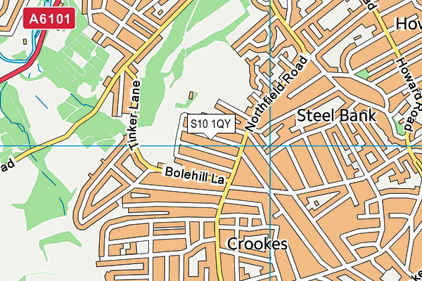S10 1QY map - OS VectorMap District (Ordnance Survey) S10 1QY map - OS VectorMap District (Ordnance Survey)