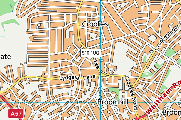 S10 1UQ map - OS VectorMap District (Ordnance Survey)