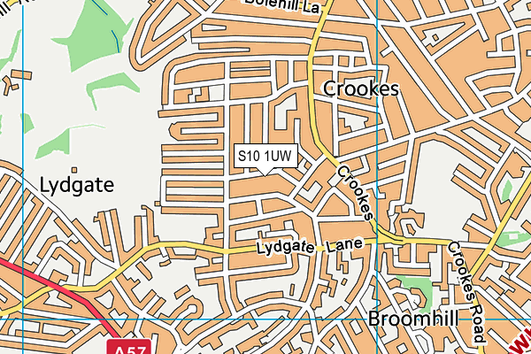 S10 1UW map - OS VectorMap District (Ordnance Survey) S10 1UW map - OS VectorMap District (Ordnance Survey)