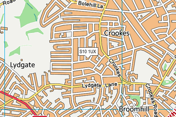 S10 1UX map - OS VectorMap District (Ordnance Survey) S10 1UX map - OS VectorMap District (Ordnance Survey)