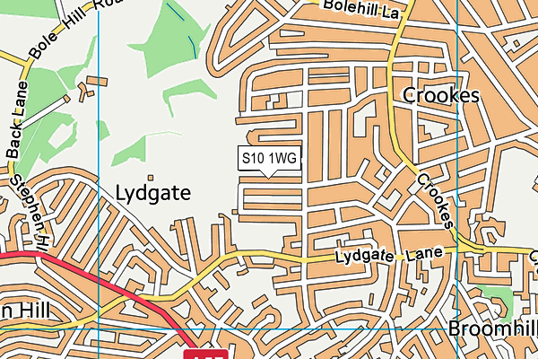 S10 1WG map - OS VectorMap District (Ordnance Survey) S10 1WG map - OS VectorMap District (Ordnance Survey)