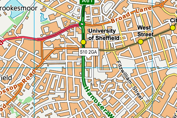 S10 2GA map - OS VectorMap District (Ordnance Survey) S10 2GA map - OS VectorMap District (Ordnance Survey)