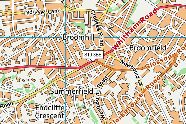 S10 3BE map - OS VectorMap District (Ordnance Survey) S10 3BE map - OS VectorMap District (Ordnance Survey)