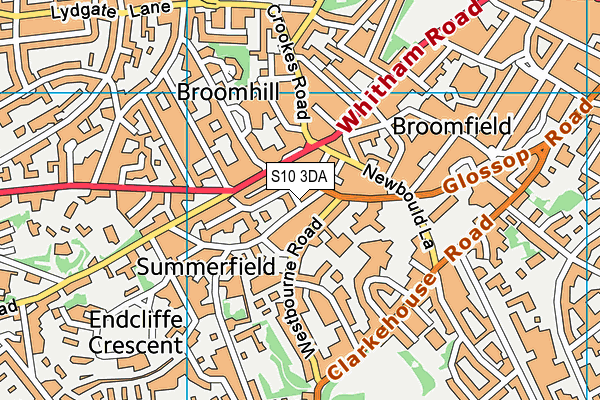 S10 3DA map - OS VectorMap District (Ordnance Survey) S10 3DA map - OS VectorMap District (Ordnance Survey)