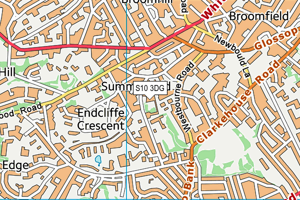 S10 3DG map - OS VectorMap District (Ordnance Survey) S10 3DG map - OS VectorMap District (Ordnance Survey)