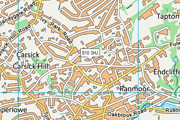 S10 3HJ map - OS VectorMap District (Ordnance Survey)