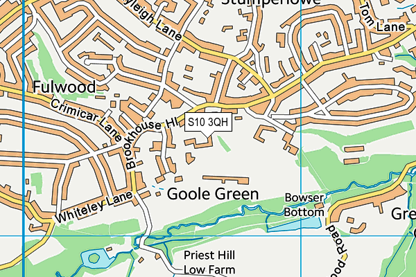 S10 3QH map - OS VectorMap District (Ordnance Survey) S10 3QH map - OS VectorMap District (Ordnance Survey)