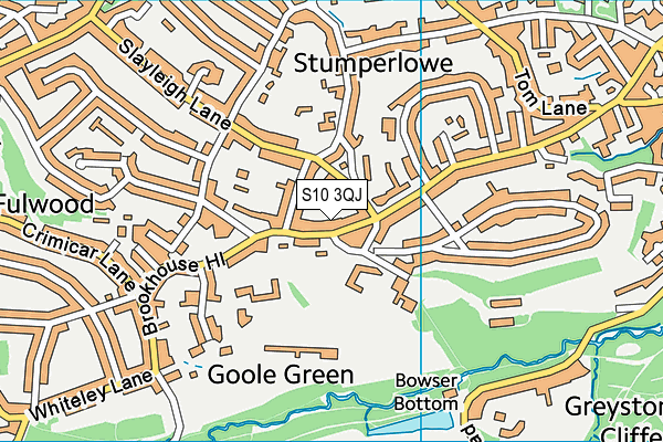 S10 3QJ map - OS VectorMap District (Ordnance Survey)