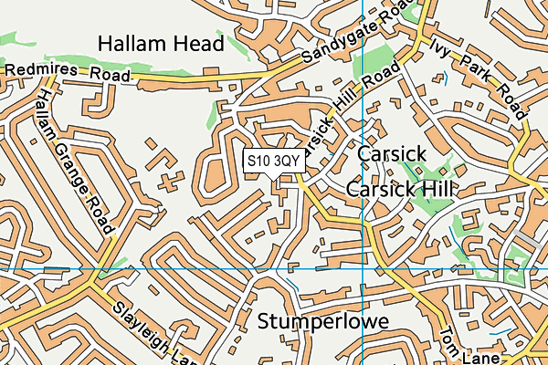 S10 3QY map - OS VectorMap District (Ordnance Survey) S10 3QY map - OS VectorMap District (Ordnance Survey)
