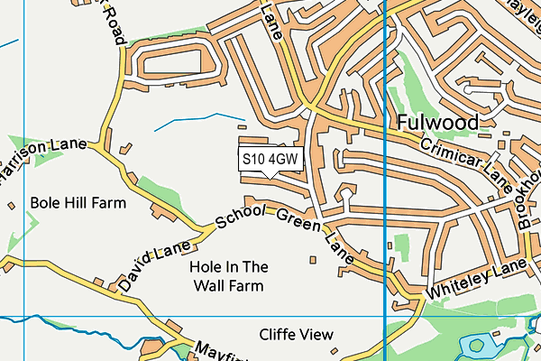 S10 4GW map - OS VectorMap District (Ordnance Survey) S10 4GW map - OS VectorMap District (Ordnance Survey)