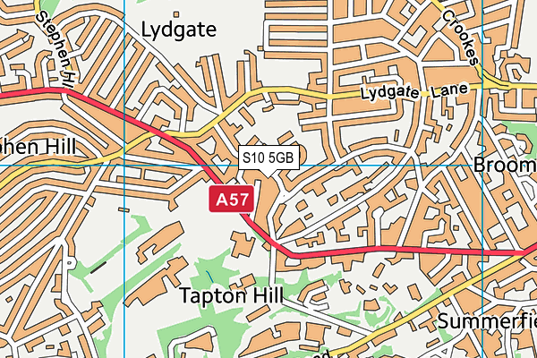 S10 5GB map - OS VectorMap District (Ordnance Survey)