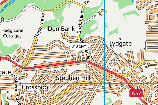 S10 5NY map - OS VectorMap District (Ordnance Survey)