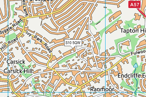 S10 5QW map - OS VectorMap District (Ordnance Survey) S10 5QW map - OS VectorMap District (Ordnance Survey)