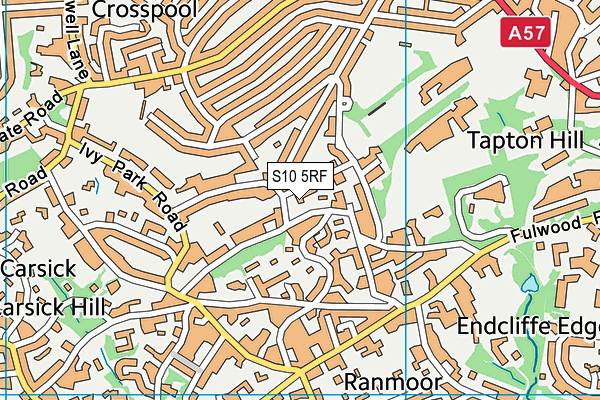 S10 5RF map - OS VectorMap District (Ordnance Survey) S10 5RF map - OS VectorMap District (Ordnance Survey)