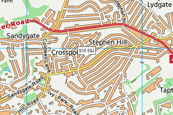 S10 5SJ map - OS VectorMap District (Ordnance Survey) S10 5SJ map - OS VectorMap District (Ordnance Survey)