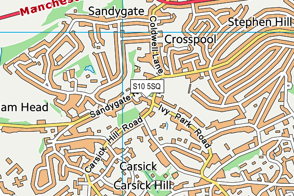 S10 5SQ map - OS VectorMap District (Ordnance Survey) S10 5SQ map - OS VectorMap District (Ordnance Survey)
