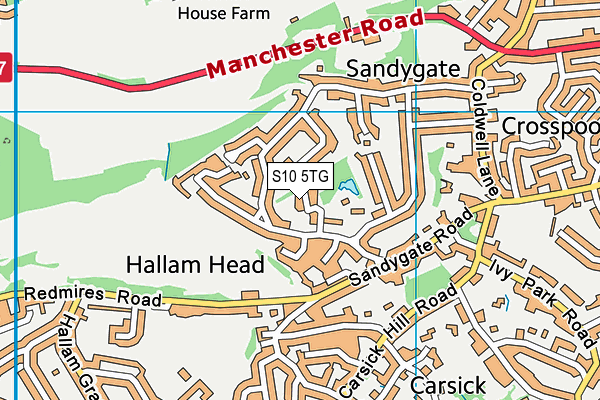S10 5TG map - OS VectorMap District (Ordnance Survey) S10 5TG map - OS VectorMap District (Ordnance Survey)