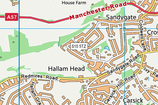 S10 5TZ map - OS VectorMap District (Ordnance Survey) S10 5TZ map - OS VectorMap District (Ordnance Survey)