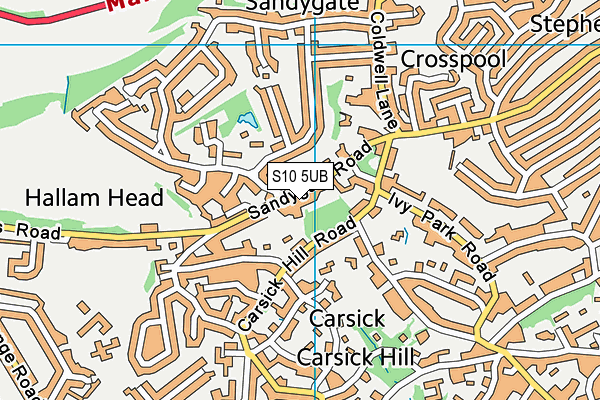 S10 5UB map - OS VectorMap District (Ordnance Survey) S10 5UB map - OS VectorMap District (Ordnance Survey)
