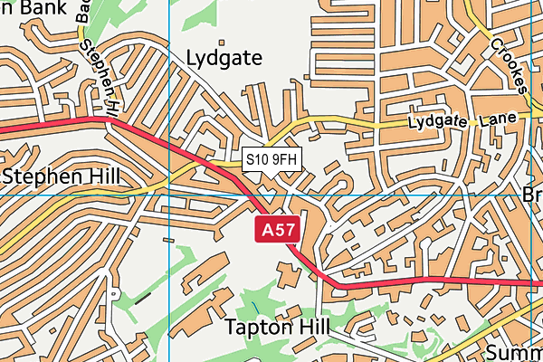 S10 9FH map - OS VectorMap District (Ordnance Survey) S10 9FH map - OS VectorMap District (Ordnance Survey)