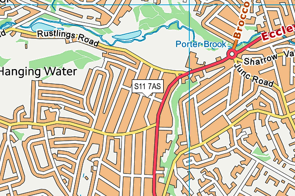 S11 7AS map - OS VectorMap District (Ordnance Survey) S11 7AS map - OS VectorMap District (Ordnance Survey)