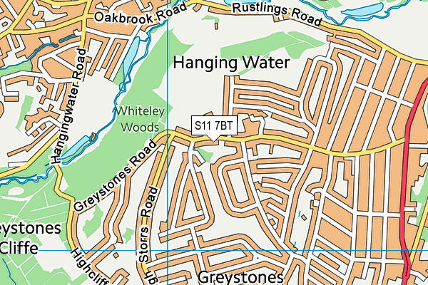 S11 7BT map - OS VectorMap District (Ordnance Survey) S11 7BT map - OS VectorMap District (Ordnance Survey)