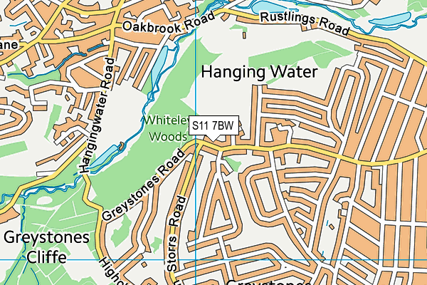 S11 7BW map - OS VectorMap District (Ordnance Survey) S11 7BW map - OS VectorMap District (Ordnance Survey)