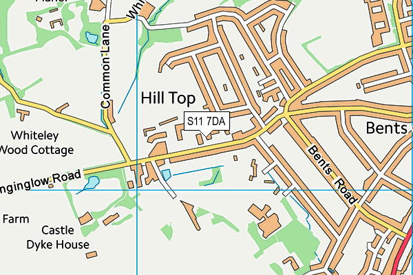 S11 7DA map - OS VectorMap District (Ordnance Survey) S11 7DA map - OS VectorMap District (Ordnance Survey)